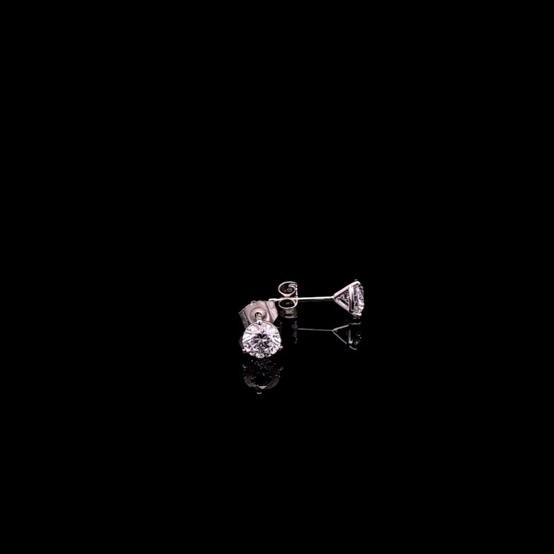 MARTINI STUD EARRING 14KW EF VS2 HPHT DIA 1CTS