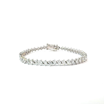 TENNIS BRACELET 14KW E VS1 HPHT DIA 9.66CTS