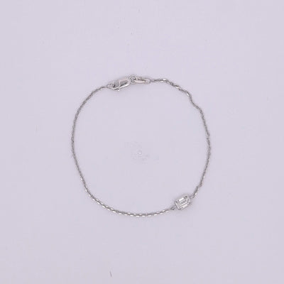 SOLITAIRE BRACELET 14KW EF VS1 HPHT DIA 0.31CTS