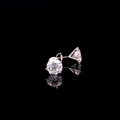 MARTINI STUD EARRINGS 14KW FG VS2 CVD DIA 6.05CTS