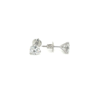 MARTINI STUD EARRINGS 14KW EF I2 HPHT DIA 2.04CTS