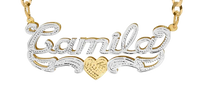 Personalized Double Nameplate | 10K/14K | Yellow Gold | Style Options Available