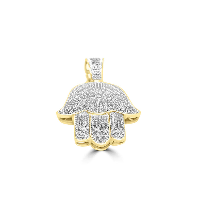 Hamsa Pendant - Yellow Gold Diamond | 2.17CTW | 10K