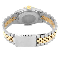 Rolex Datejust 16233 for Men | 36MM | Black Tapestry Dial | Two Tone | Jubilee Band