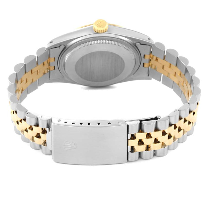 Rolex Datejust 16233 for Men | 36MM | Black Tapestry Dial | Two Tone | Jubilee Band