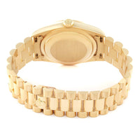 Rolex President Day-Date Watch 18038 for Men | 36MM | Yellow Gold Black Diamond Dial | 18K