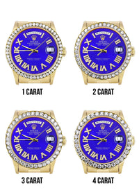 Rolex Day-Date Presidential | Model 18238 | 18K Yellow Gold | 36MM | Diamond Bezel | Blue Roman Diamond Dial