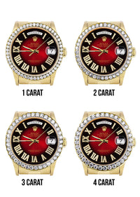 Rolex Day-Date Presidential | Model 18238 | 18K Yellow Gold | 36MM | Diamond Bezel | Red Diamond Roman Numeral