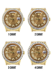 Rolex Day-Date Presidential | Model 18238 | 18K Yellow Gold | 36MM | Diamond Bezel | Diamond Roman Chocolate Dial
