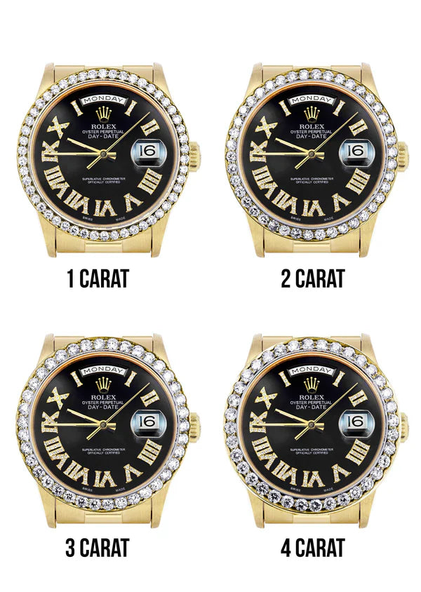 Rolex Day-Date Presidential | Model 18238 | 18K Yellow Gold | 36MM | Black Diamond Roman Dial