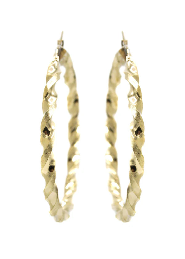 10K Womens Gold Hoop Earrings | Customizable Size