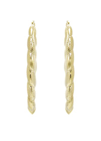 10K Womens Gold Hoop Earrings | Customizable Size