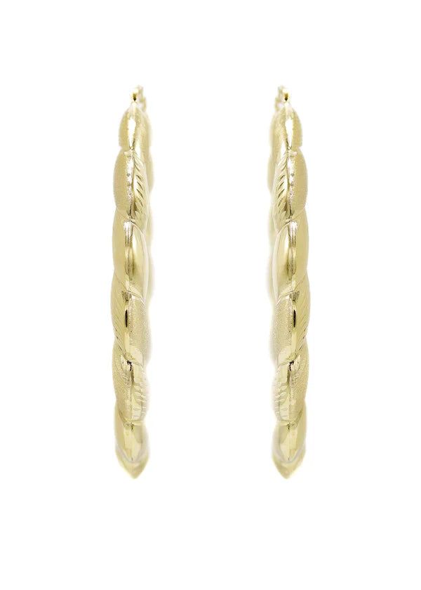 10K Womens Gold Hoop Earrings | Customizable Size