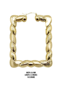 10K Womens Gold Hoop Earrings | Customizable Size