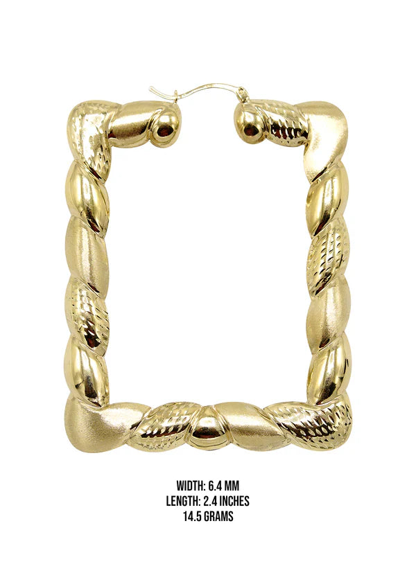 10K Womens Gold Hoop Earrings | Customizable Size