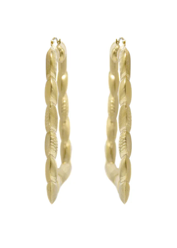 10K Womens Gold Hoop Earrings | Customizable Size