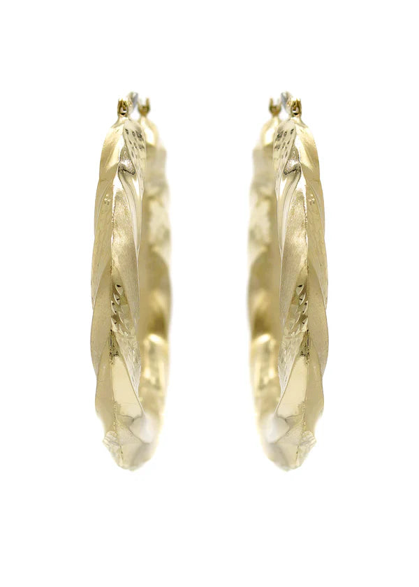 10K Womens Gold Hoop Earrings | Customizable Size