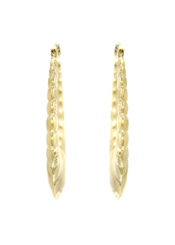 10K Womens Gold Hoop Earrings | Customizable Size