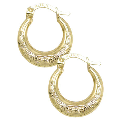 10K Womens Gold Hoop Earrings | 3MM