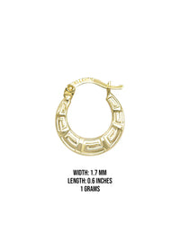 10K Womens Gold Hoop Earrings | 1.7MM | 1.7MM