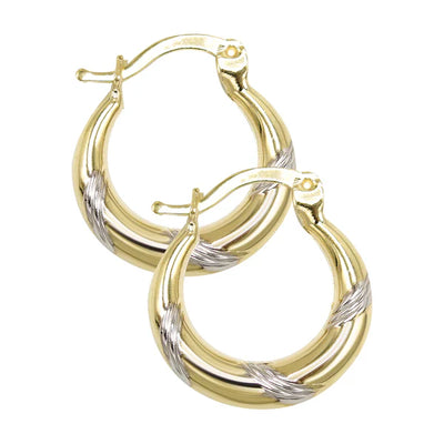 10K Womens Gold Hoop Earrings | 3.5MM