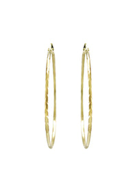 10K Womens Gold Hoop Earrings | Customizable Size | 1.5MM