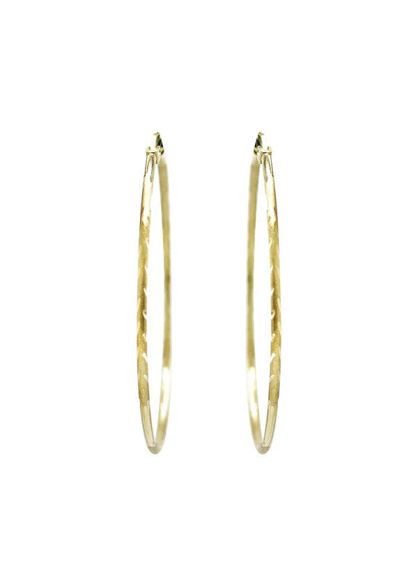 10K Womens Gold Hoop Earrings | Customizable Size | 1.5MM