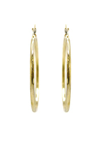 10K Womens Gold Hoop Earrings | Customizable Size | 2MM