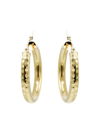 10K Womens Gold Hoop Earrings | Customizable Size 2.5MM
