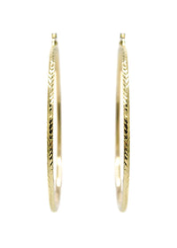 10K Womens Gold Hoop Earrings | Customizable Size | 2.5MM