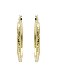10K Womens Gold Hoop Earrings | Customizable Size | 3MM