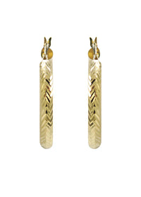 10K Womens Gold Hoop Earrings | Customizable Size
