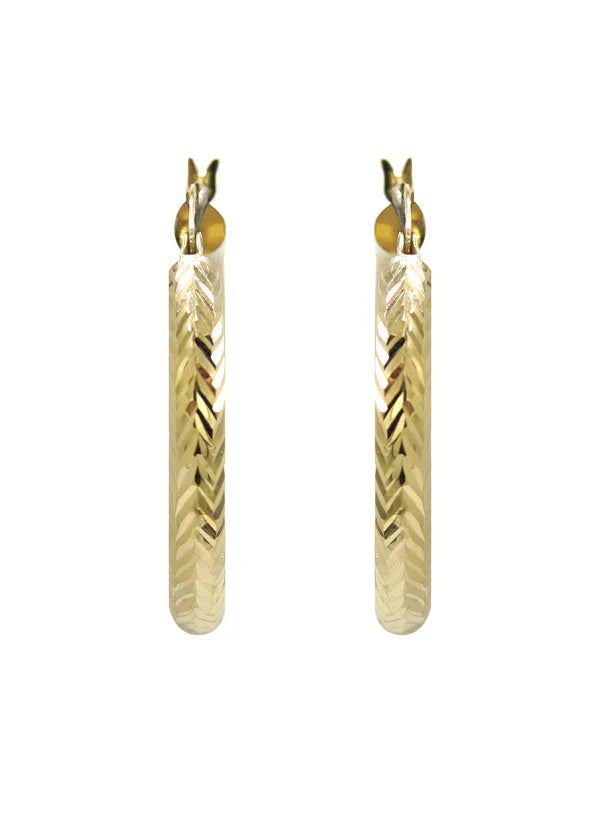 10K Womens Gold Hoop Earrings | Customizable Size