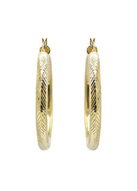10K Womens Gold Hoop Earrings | Customizable Size | 5MM