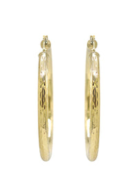 10K Womens Gold Hoop Earrings | Customizable Size | 4MM
