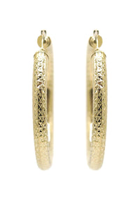 10K Womens Gold Hoop Earrings | Customizable Size | 5 MM