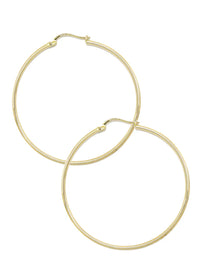 10K Womens Gold Hoop Earrings | Customizable Size | 1.5 MM