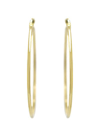 10K Womens Gold Hoop Earrings | Customizable Size | 1.5 MM