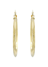 10K Womens Gold Hoop Earrings | Customizable Size 3MM
