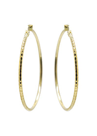 10K Womens Gold Hoop Earrings | Customizable Size | 1.5MM