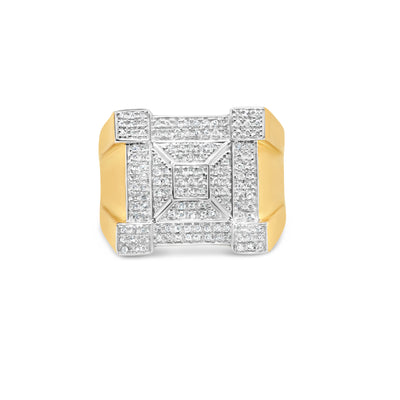 Mens Gold Diamond Pinky Ring | 10K Yellow Gold | 0.51CTW