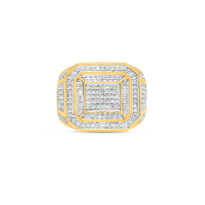 Mens Gold Diamond Pinky Ring | 10K Yellow Gold | 0.57 CTW