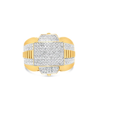 Mens Gold Diamond Pinky Ring | 14K Yellow Gold | 0.55 CTW