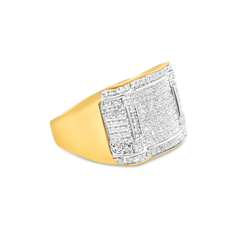 Mens Gold Diamond Pinky Ring | 14K Yellow Gold | 0.58 CTW