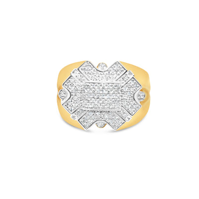 Mens Gold Diamond Pinky Ring | 14K Yellow Gold | 0.38 CTW