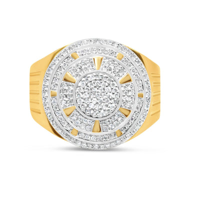 Mens Gold Diamond Pinky Ring | 10K Yellow Gold | 1.00CTW