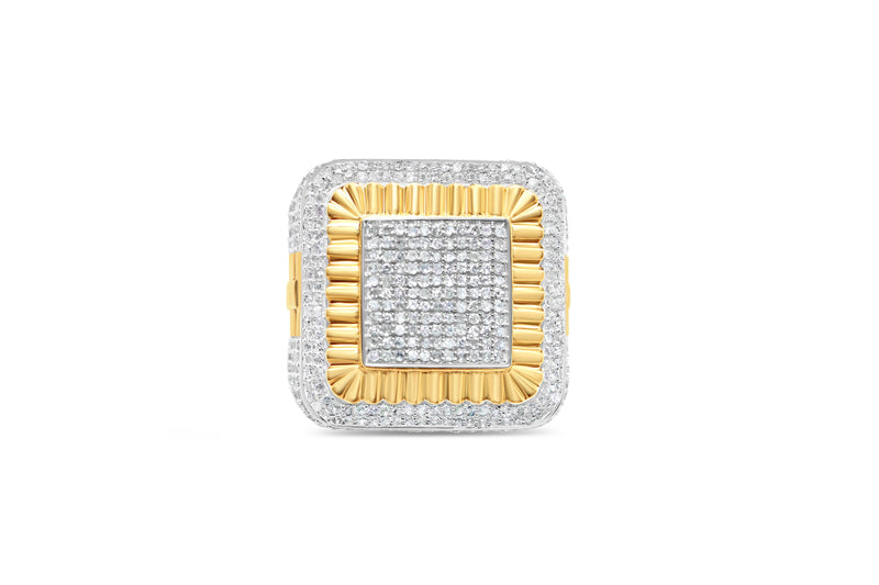 Mens Gold Diamond Pinky Ring | 10K Yellow Gold | 3.00 CTW
