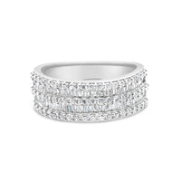 Mens Gold Round and Baguette Diamond Ring | 14K | 1.70CTW