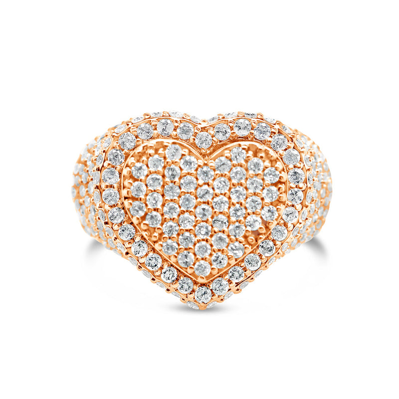 Gold Diamond Heart Ring | 14K | 2.40 CTW