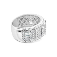 Gold Round and Baguette Diamond Ring | 14K | 2.93 CTW